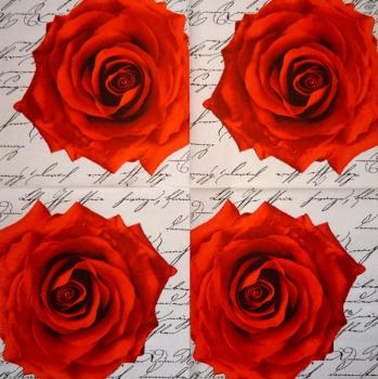 029 Rosen - 3-lagig (blau)